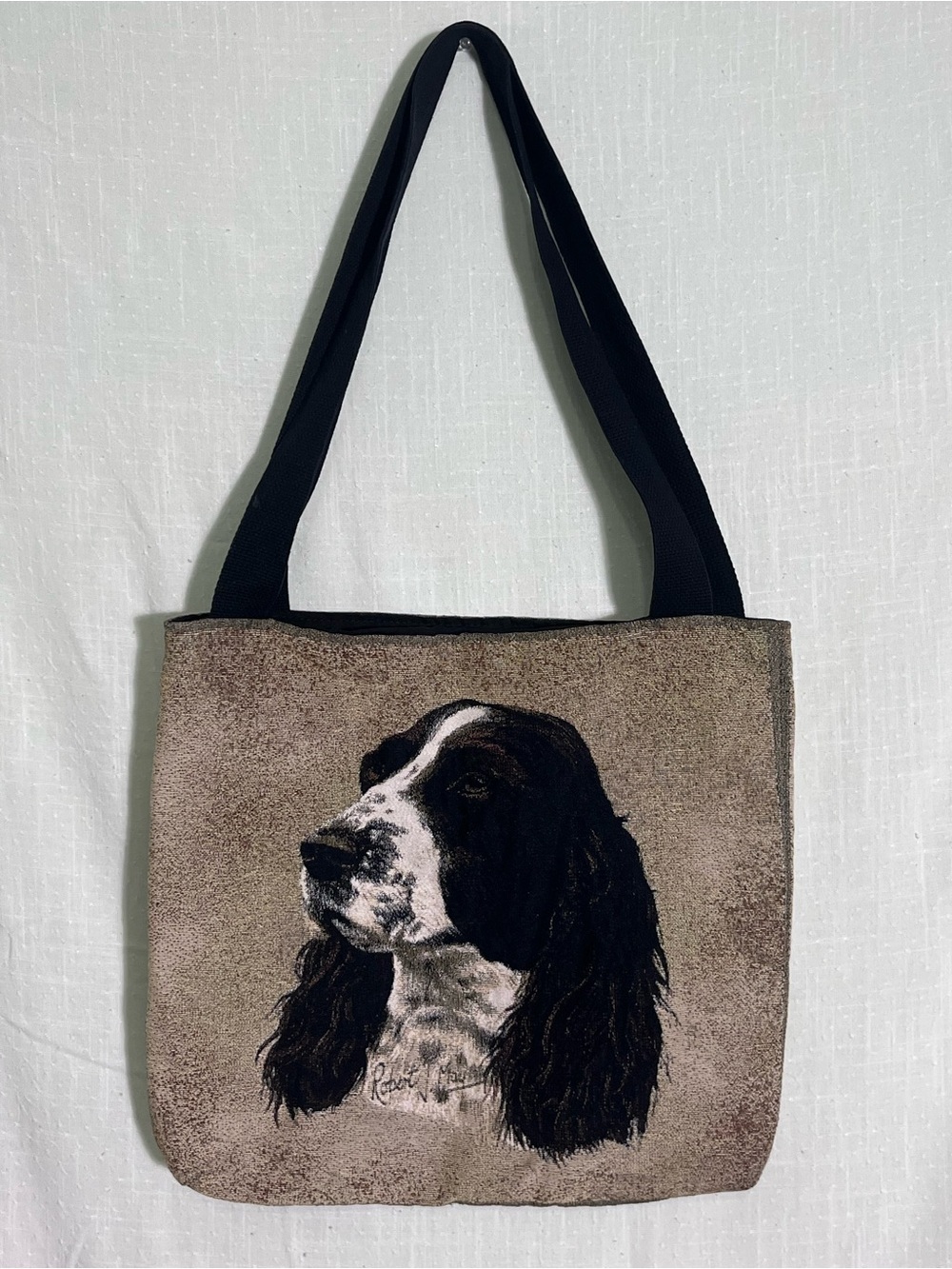 English Springer Spaniel Dog Tapestry Tote Bag Dog Lover Shoulder Bag